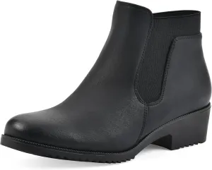 CLIFFS BY WHITE MOUNTAIN Women's Durable Cushioned Block Heeled Ankle Bootie