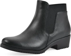 CLIFFS BY WHITE MOUNTAIN Women's Durable Cushioned Block Heeled Ankle Bootie