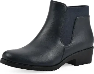 CLIFFS BY WHITE MOUNTAIN Women's Durable Cushioned Block Heeled Ankle Bootie