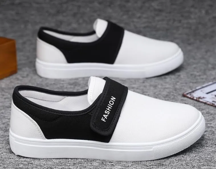 Comfortable Men's Canvas Skate Shoes for Autumn, Halloween - Black/Grey/Khaki