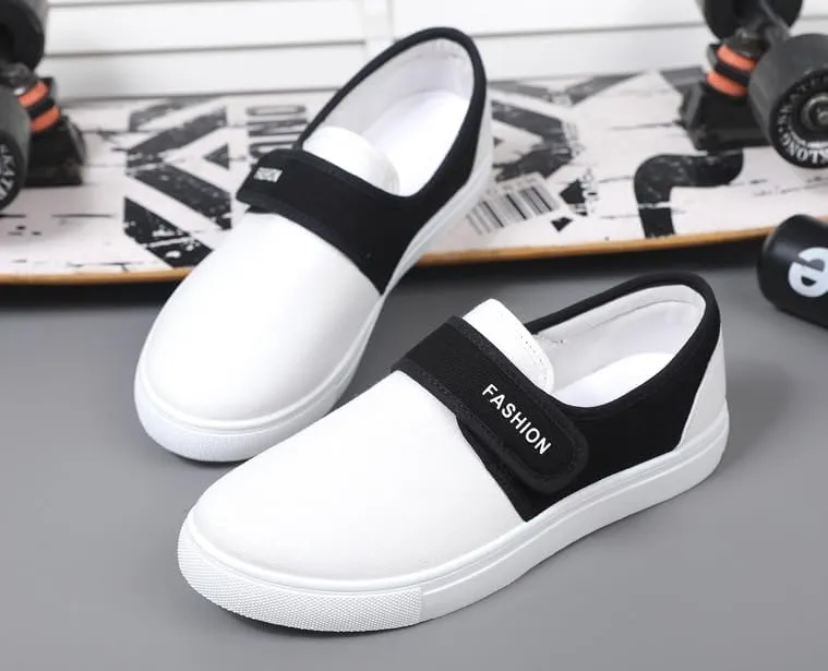 Comfortable Men's Canvas Skate Shoes for Autumn, Halloween - Black/Grey/Khaki