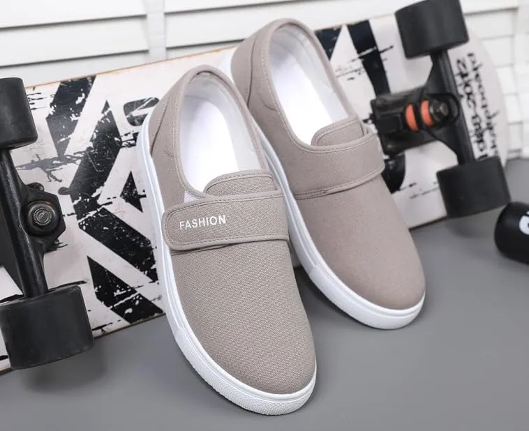 Comfortable Men's Canvas Skate Shoes for Autumn, Halloween - Black/Grey/Khaki