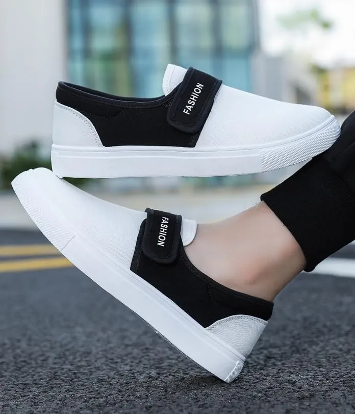 Comfortable Men's Canvas Skate Shoes for Autumn, Halloween - Black/Grey/Khaki