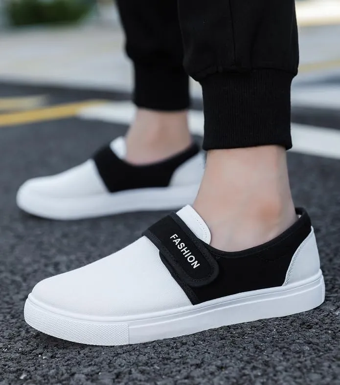 Comfortable Men's Canvas Skate Shoes for Autumn, Halloween - Black/Grey/Khaki