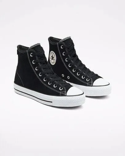Converse CTAS Pro Hi Skate Shoe in Black Black White