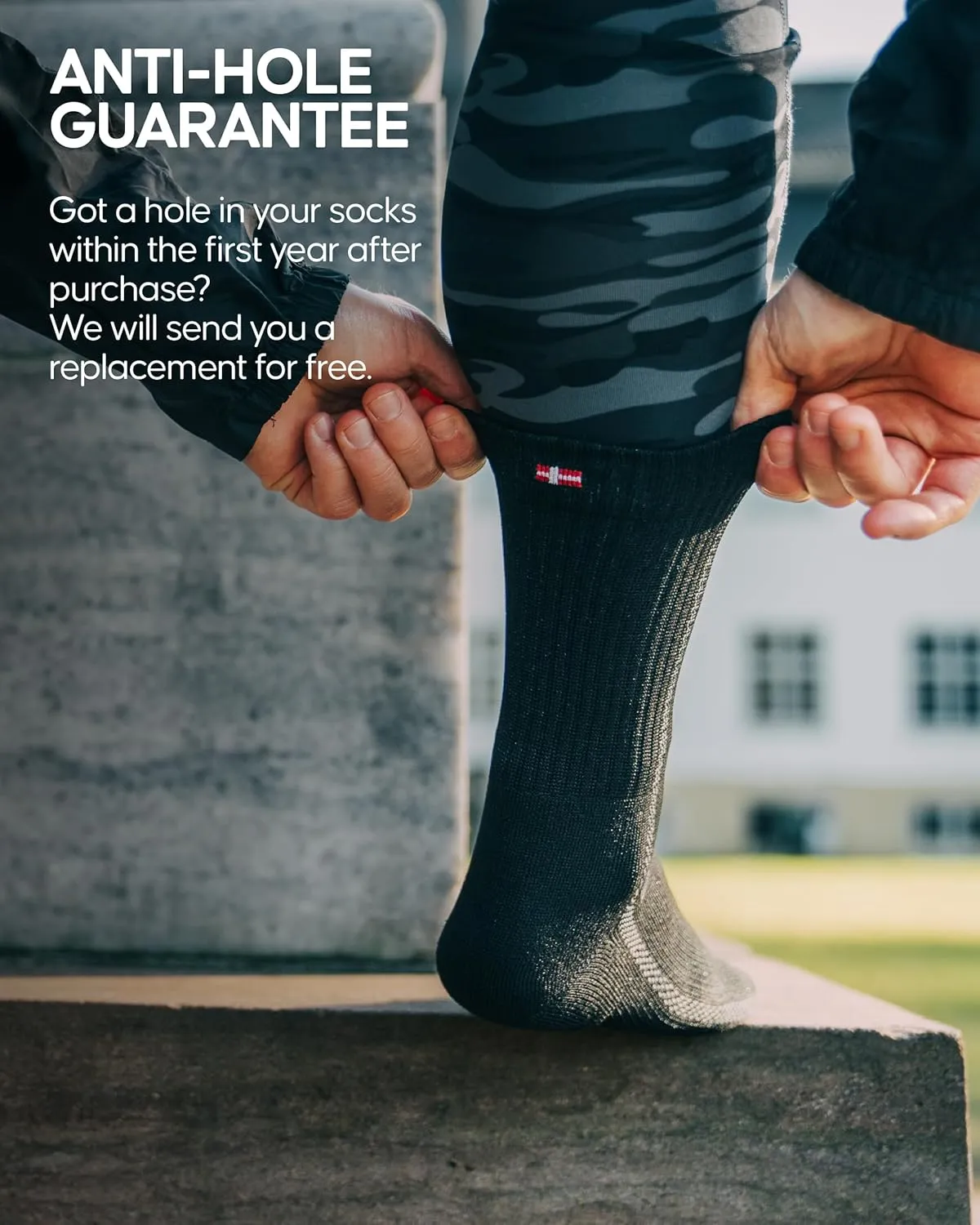DANISH ENDURANCE Cushioned Running Socks for Long Distances, Crew Length, Anti-Blister for Men & Women, 3 and 5 Pack