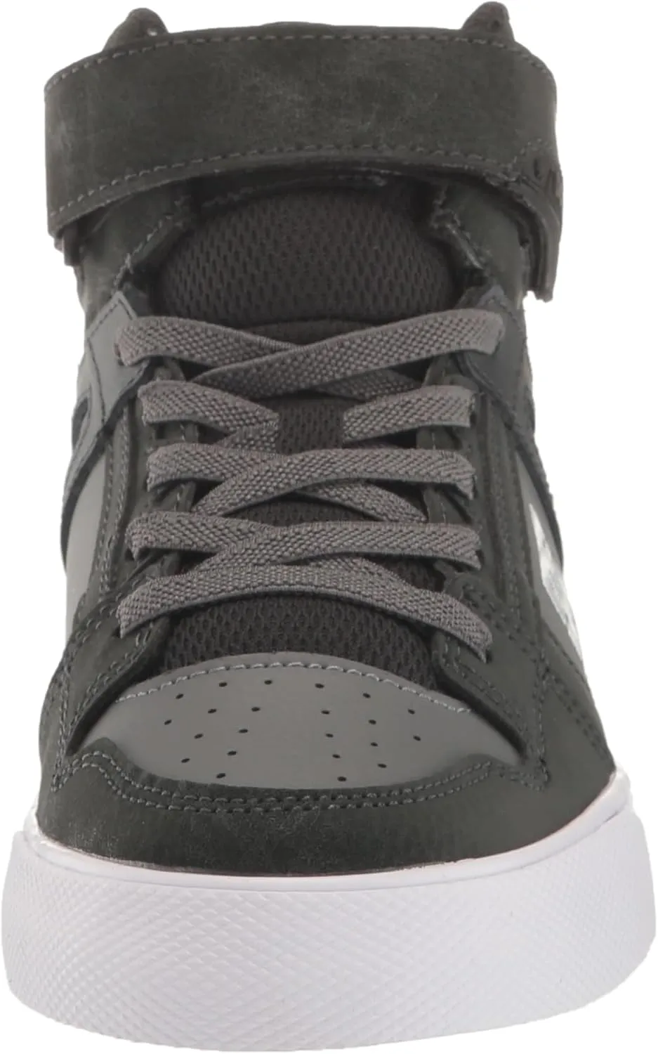 DC Boy's Pure High Top Ev Skate Shoes with Ankle Strap and Elastic Laces