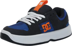 DC Boy's Unisex-Child Lynx Zero Youth Skate Shoe, Shady Blue/Orange, 11 Little Kid
