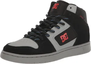 DC Men's Manteca 4 Water Resistant Winter High Top Skate Shoe, Black/Grey/RED, 3.5