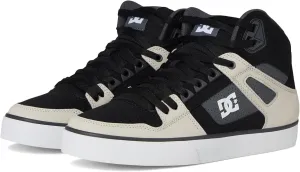 DC Men's Pure HIGH-TOP WC Skate Shoe, Black/Grey/Brown, 18