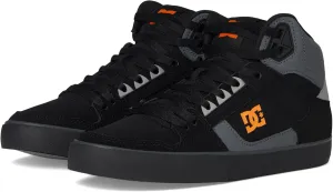 DC Men's Pure HIGH-TOP WC Skate Shoe, Black/Orange/Grey, 12