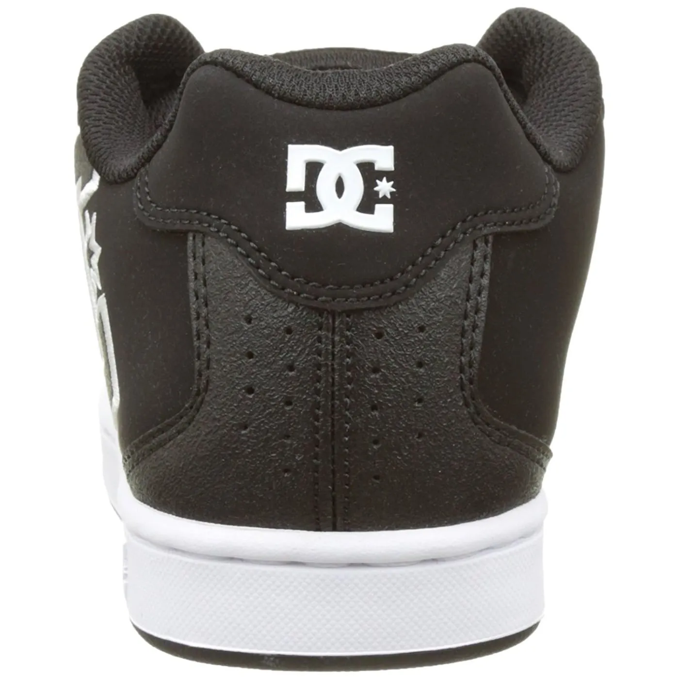 DC Net Black White Mens Suede Skate Trainers