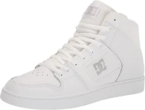 DC Shoes Men's Manteca 4 Hi High Top Casual Skate Shoe Sneaker, White/White/Battleship, 3.5