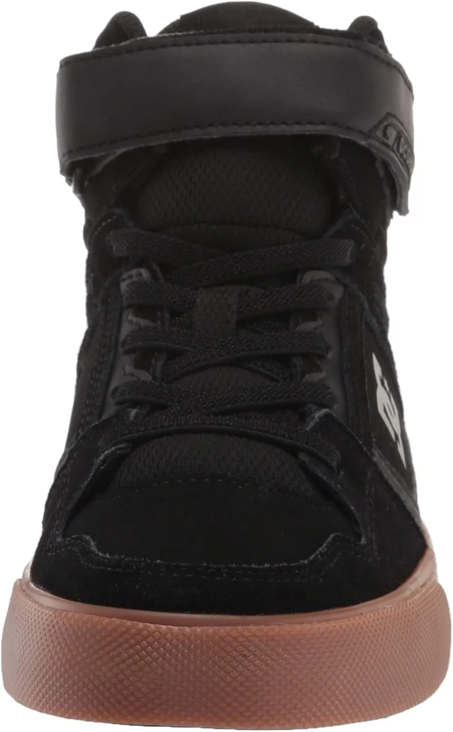 DC Unisex-Child Pure High Top Ev Skate Shoes with Ankle Strap and Elastic Laces