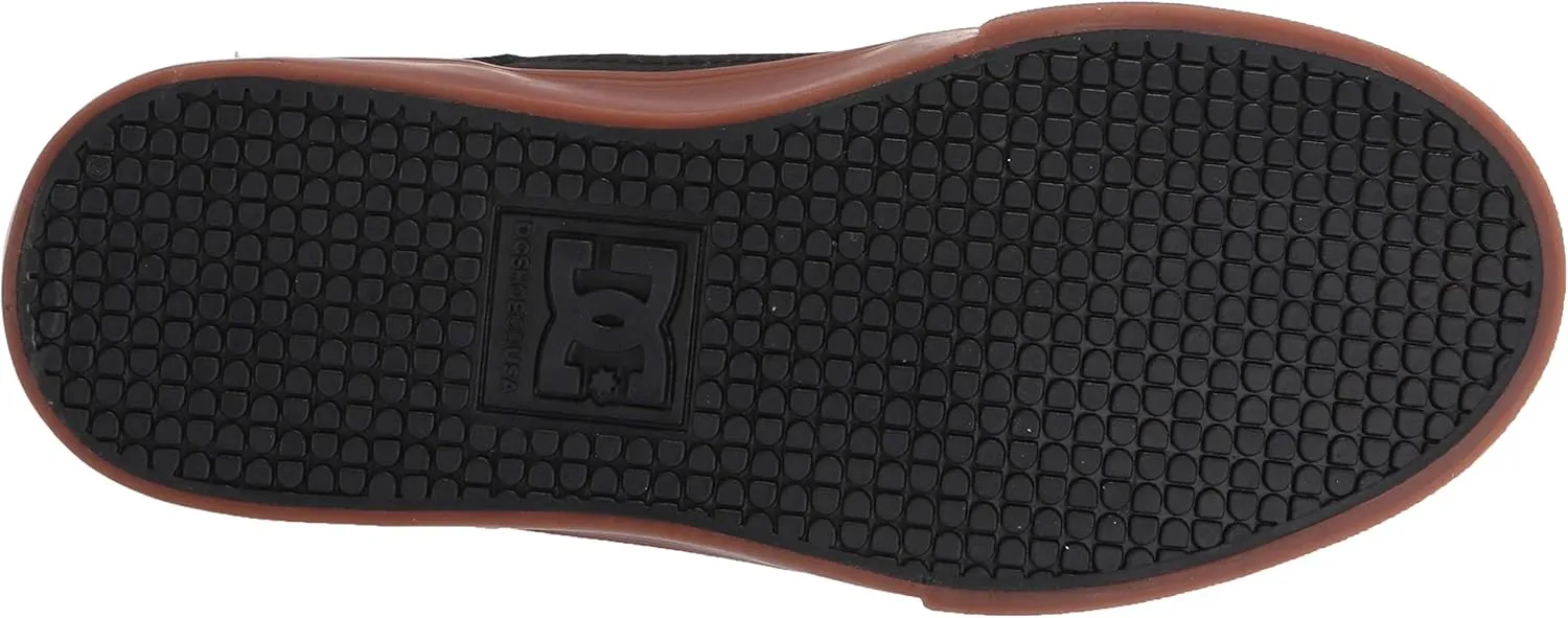 DC Unisex-Child Pure High Top Ev Skate Shoes with Ankle Strap and Elastic Laces