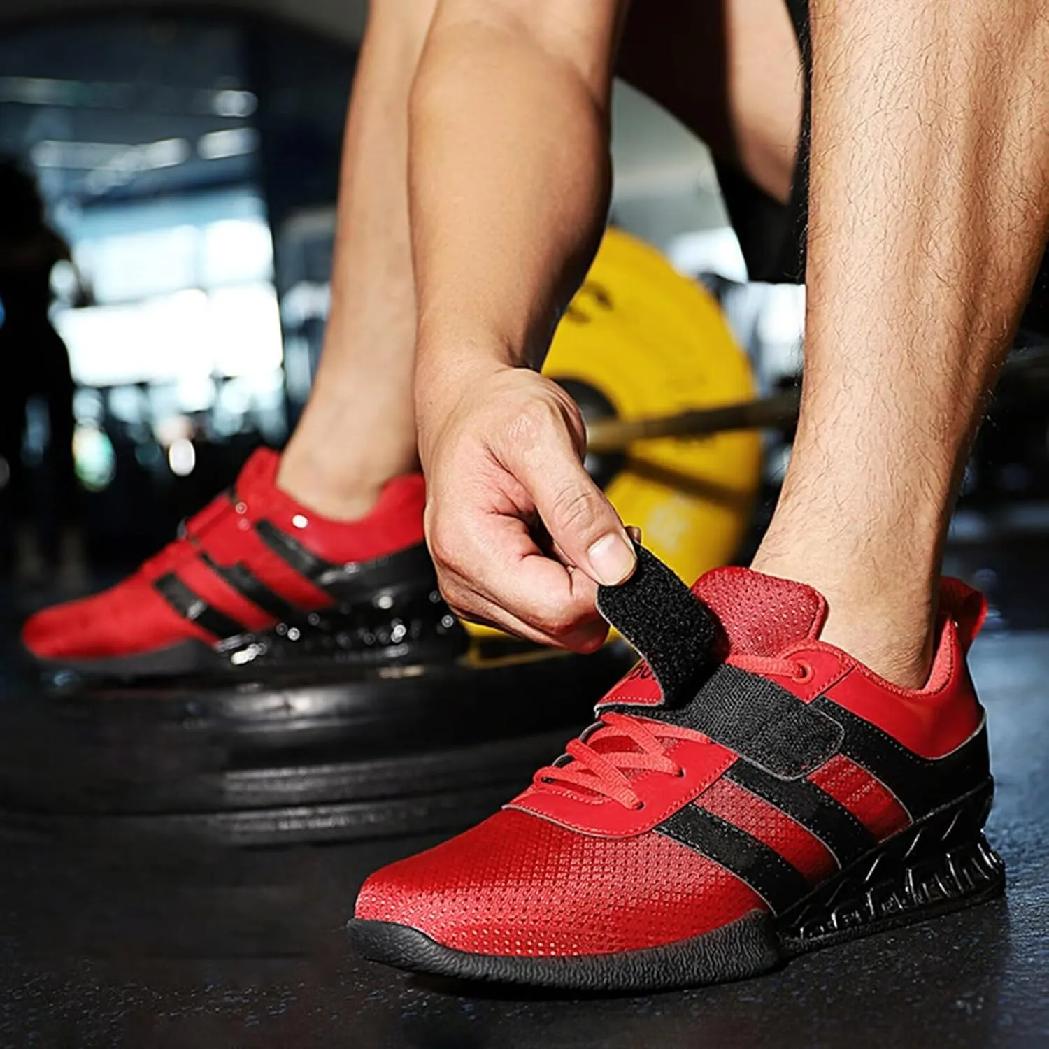Deadlift Shoes for Mens Powerlifting & Squat Shoes Gym Training Squat Sneaker Indoor Fitness Sneakers Balance Comprehensive Training Shoes