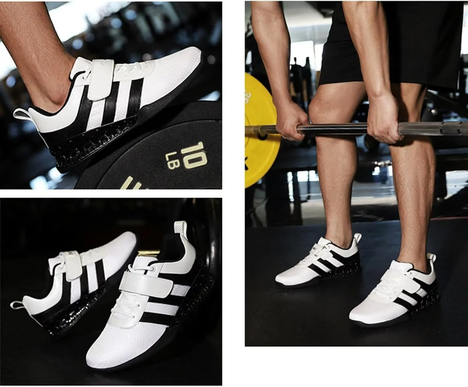 Deadlift Shoes for Mens Powerlifting & Squat Shoes Gym Training Squat Sneaker Indoor Fitness Sneakers Balance Comprehensive Training Shoes