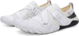 DHAEY Deadlifting Squat Shoes Unisex Adult Wide Toe Heavy Lifting Weight Training Shoes Wear Resistance Rubber Non-Slip Sole Fitness Cross-Trainer Sneaker (Color : White, Size : 6.5 Women/5 Men)