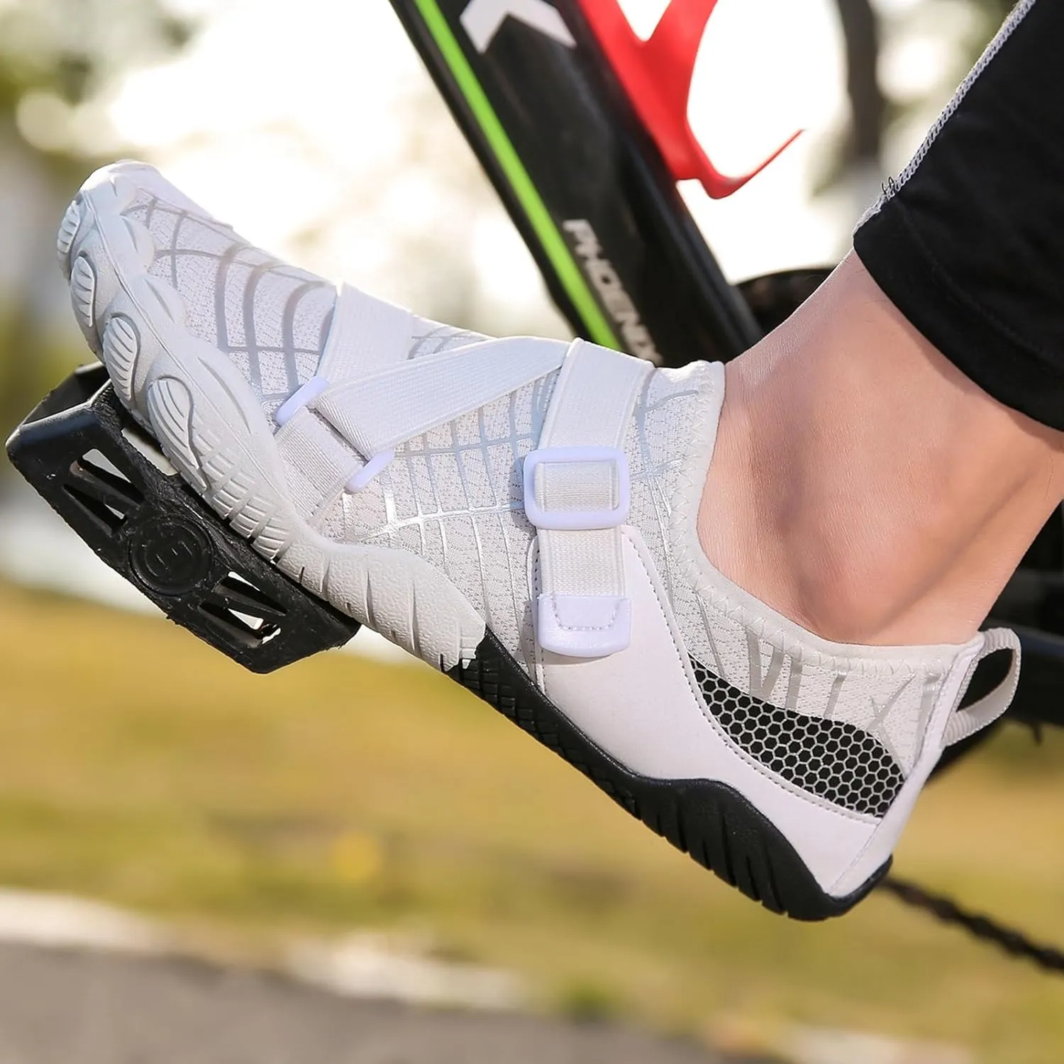 DHAEY Deadlifting Squat Shoes Unisex Adult Wide Toe Heavy Lifting Weight Training Shoes Wear Resistance Rubber Non-Slip Sole Fitness Cross-Trainer Sneaker (Color : White, Size : 6.5 Women/5 Men)