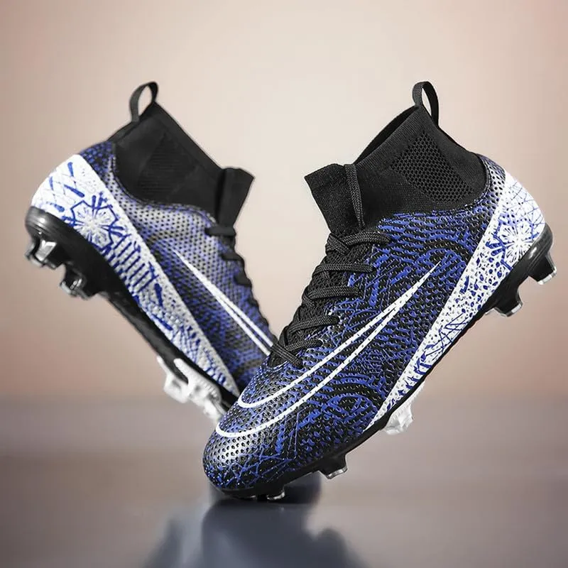 DHOVOR Men's Football Cleats Football Shoes Adult Athletics High-Top Football Trainers Football Cleats Teenagers Outdoor and Indoor Soccer Shoes