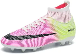 DHOVOR Men's Women's Football Boots FG Football Shoes Unisex Adult Athletics Football Trainers Football Cleats Teenagers Soccer Shoes