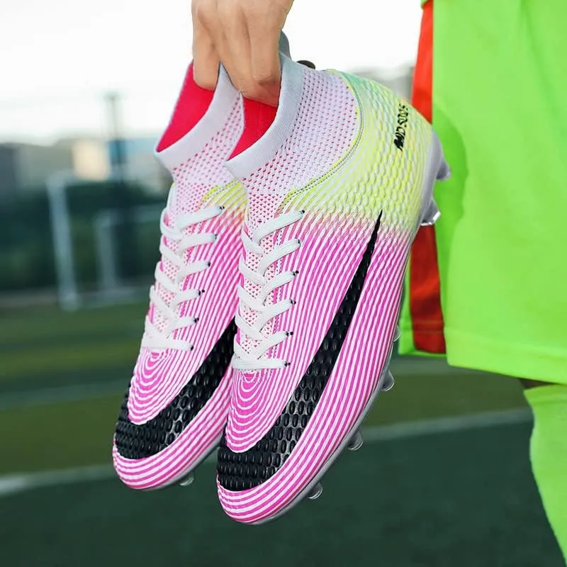 DHOVOR Men's Women's Football Boots FG Football Shoes Unisex Adult Athletics Football Trainers Football Cleats Teenagers Soccer Shoes
