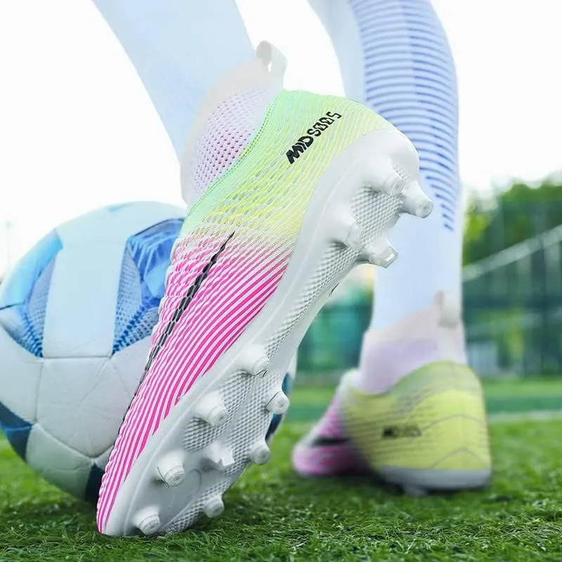 DHOVOR Men's Women's Football Boots FG Football Shoes Unisex Adult Athletics Football Trainers Football Cleats Teenagers Soccer Shoes