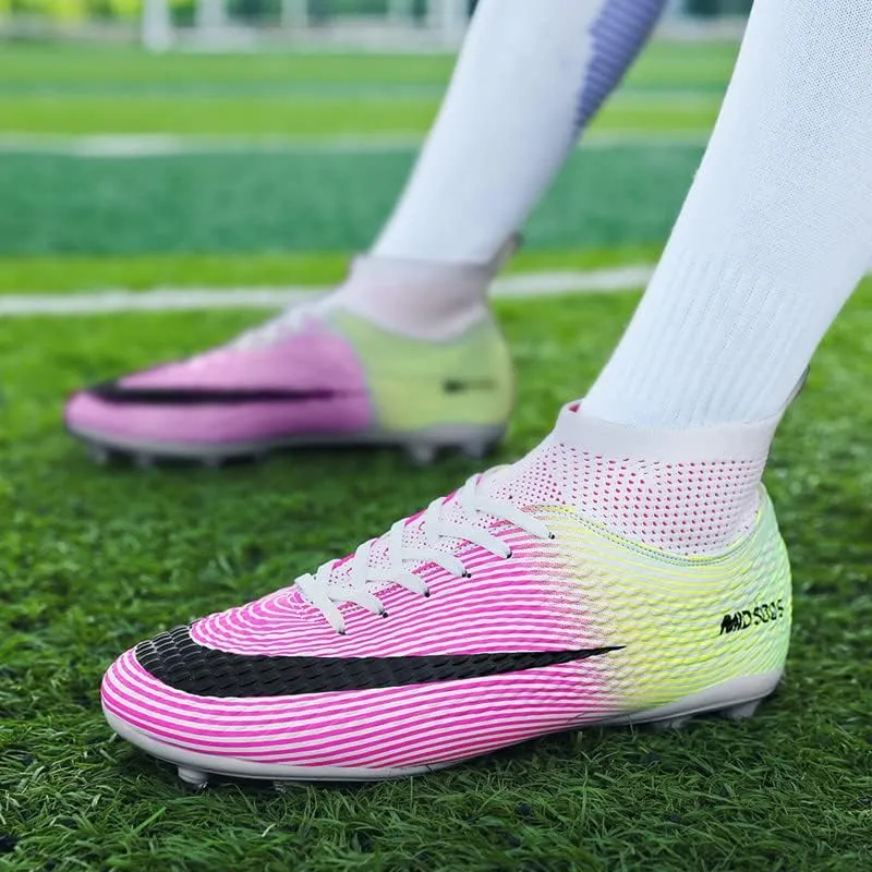 DHOVOR Men's Women's Football Boots FG Football Shoes Unisex Adult Athletics Football Trainers Football Cleats Teenagers Soccer Shoes