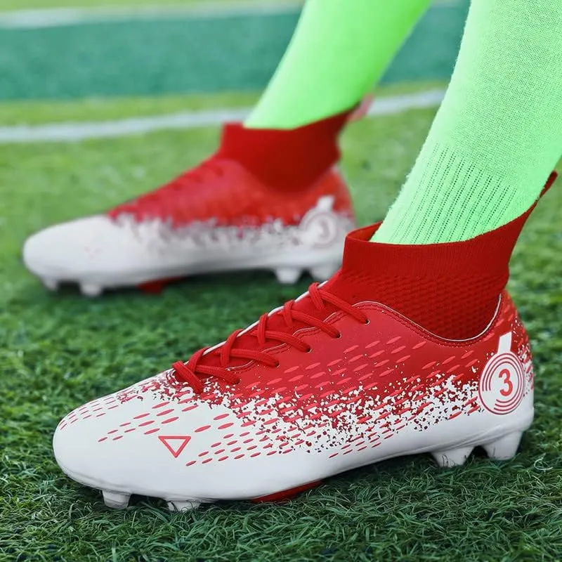 DHOVOR Men's Women's Football Cleats Youth Football Shoes Unisex Adult Athletics Football Trainers Lightweight Soccer Shoes