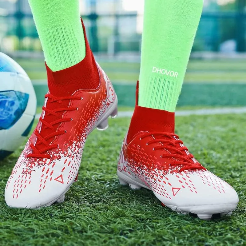 DHOVOR Men's Women's Football Cleats Youth Football Shoes Unisex Adult Athletics Football Trainers Lightweight Soccer Shoes