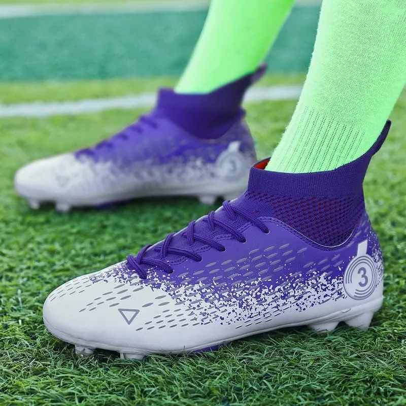 DHOVOR Men's Women's Football Cleats Youth Football Shoes Unisex Adult Athletics Football Trainers Lightweight Soccer Shoes