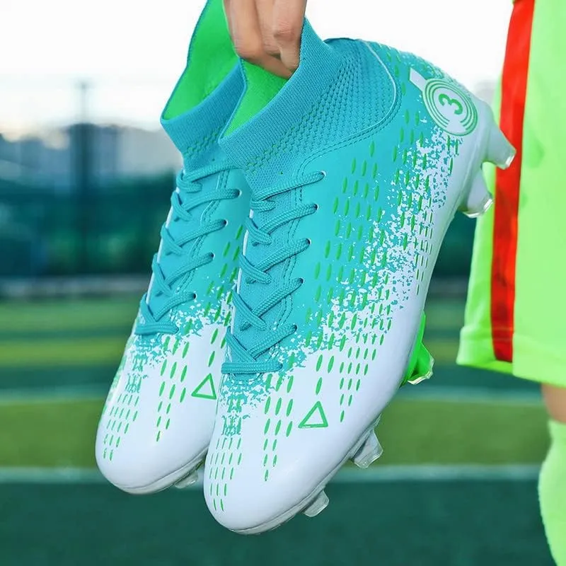 DHOVOR Men's Women's Football Cleats Youth Football Shoes Unisex Adult Athletics Football Trainers Lightweight Soccer Shoes