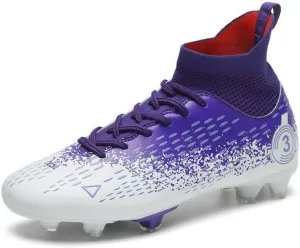 DHOVOR Men's Women's Football Cleats Youth Football Shoes Unisex Adult Athletics Football Trainers Lightweight Soccer Shoes