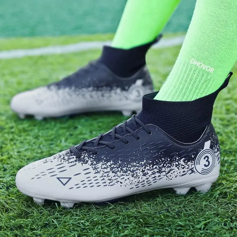 DHOVOR Men's Women's Football Cleats Youth Football Shoes Unisex Adult Athletics Football Trainers Lightweight Soccer Shoes