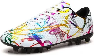 DHOVOR Mens Womens Soccer Cleats FG Football Shoes Unisex Adult Athletics Football Trainers Football Cleats Teenagers Soccer Shoes