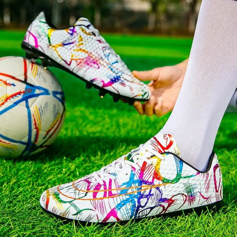 DHOVOR Mens Womens Soccer Cleats FG Football Shoes Unisex Adult Athletics Football Trainers Football Cleats Teenagers Soccer Shoes