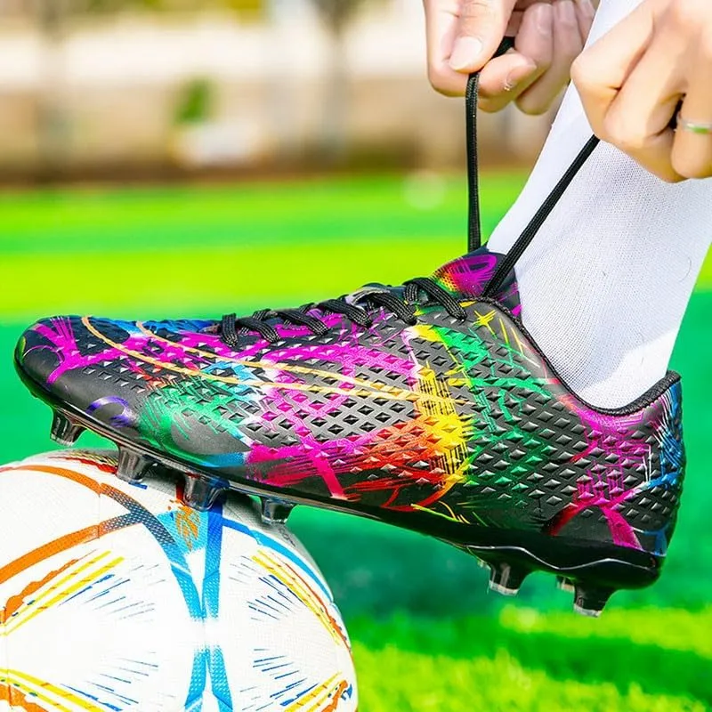 DHOVOR Mens Womens Soccer Cleats FG Football Shoes Unisex Adult Athletics Football Trainers Football Cleats Teenagers Soccer Shoes