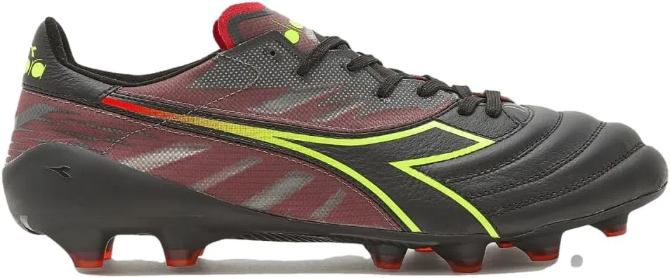 Diadora Brasil Elite Veloce GR ITA LPX Men's Firm Ground Soccer Shoes - Made in Italy, Super Lightweight, Premium Leather, Ideal for Firm Ground