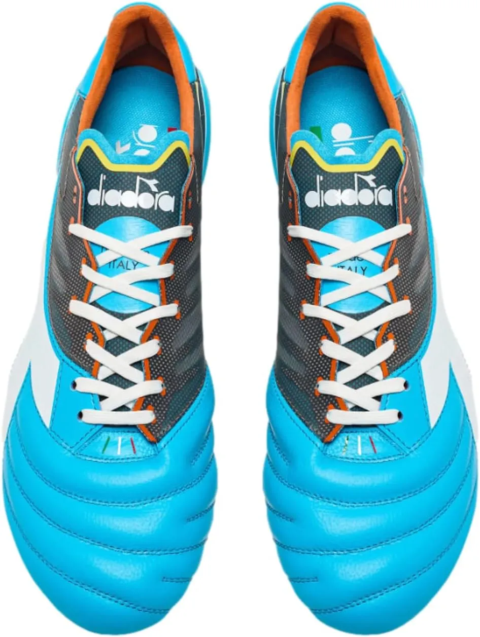 Diadora Brasil Elite Veloce GR ITA LPX Men's Firm Ground Soccer Shoes - Made in Italy, Super Lightweight, Premium Leather, Ideal for Firm Ground