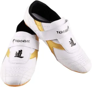 Dilwe Boxing Shoes, PU Leather Soft Sole Taekwondo Shoes for Taichi Gym Exercise(38)