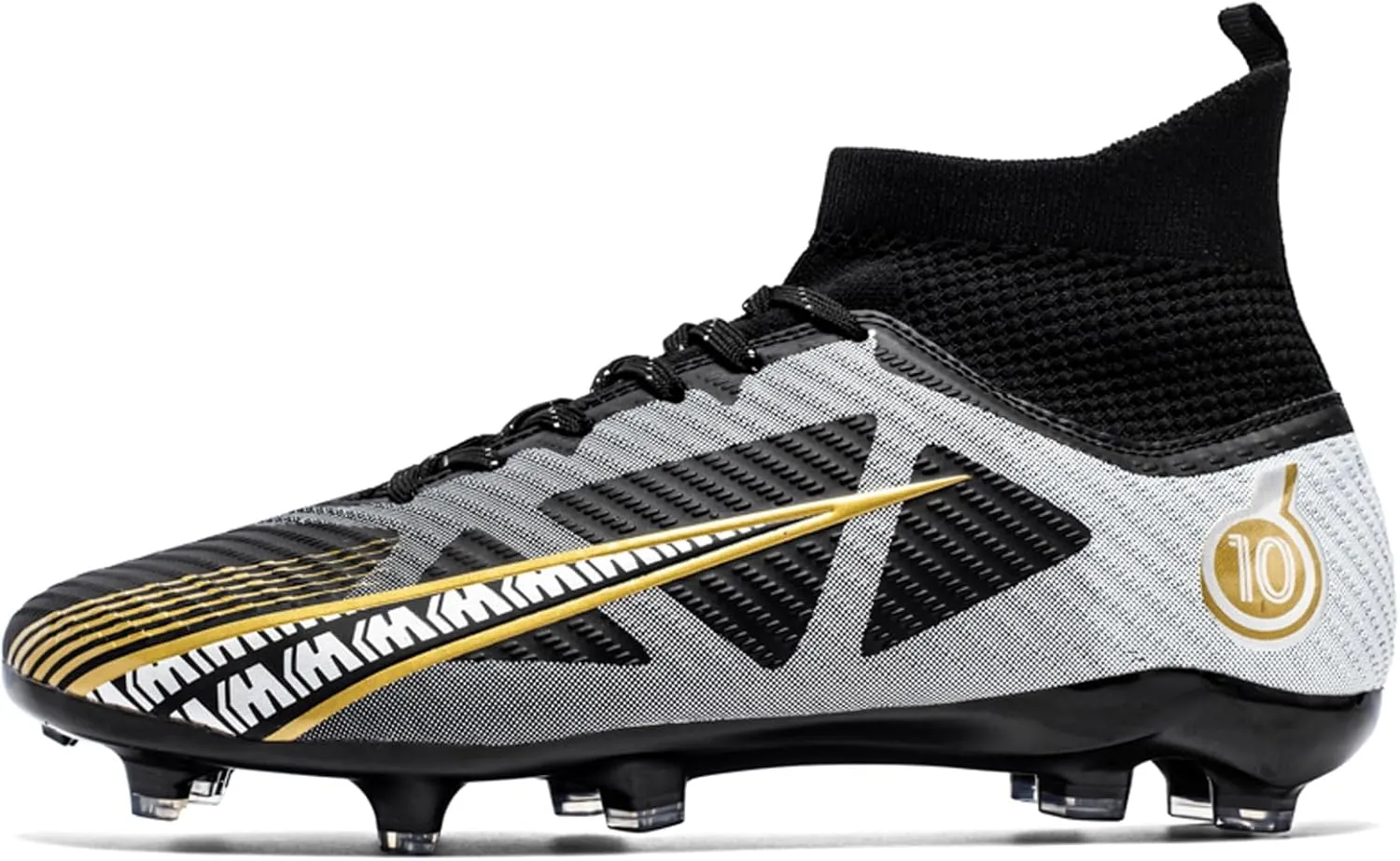 Eliogn Big Kids Soccer Shoes Mens Soccer Cleats Professional Training Turf High-top Football Shoes Outdoor Comfortable Training Football Shoes