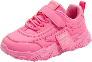 Fashion All Seasons Children Sports Shoes Girls Flat Sole Thick Sole Non Slip Light Lace Up Hook Soft Sole Baby