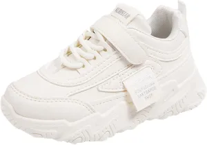 Fashion All Seasons Children Sports Shoes Girls Flat Sole Thick Sole Non Slip Light Lace Up Hook Soft Sole Baby
