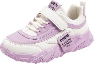 Fashion Boys Girls Tennis Shoes Flat Sole Running Lightweight Sports Sneakers Breathable Walking Lace-up Shoes