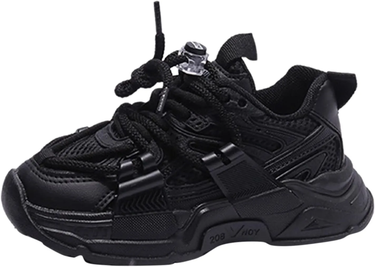Fashion Spring Summer Children Sports Boys Run Shoes Flat Light Mesh Breathable Comfortable Solid Shoes for Girls Age 10 (Black, 4-4.5 Years Toddler)