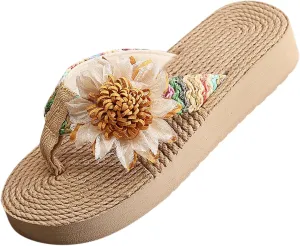Fashion Summer Children Girls Slippers Thick Soles Colorful Flip Flops Flowers Lightweight And Toddler Hiking