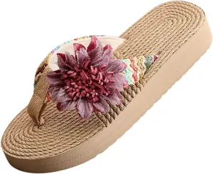 Fashion Summer Children Girls Slippers Thick Soles Colorful Flip Flops Flowers Lightweight And Toddler Hiking
