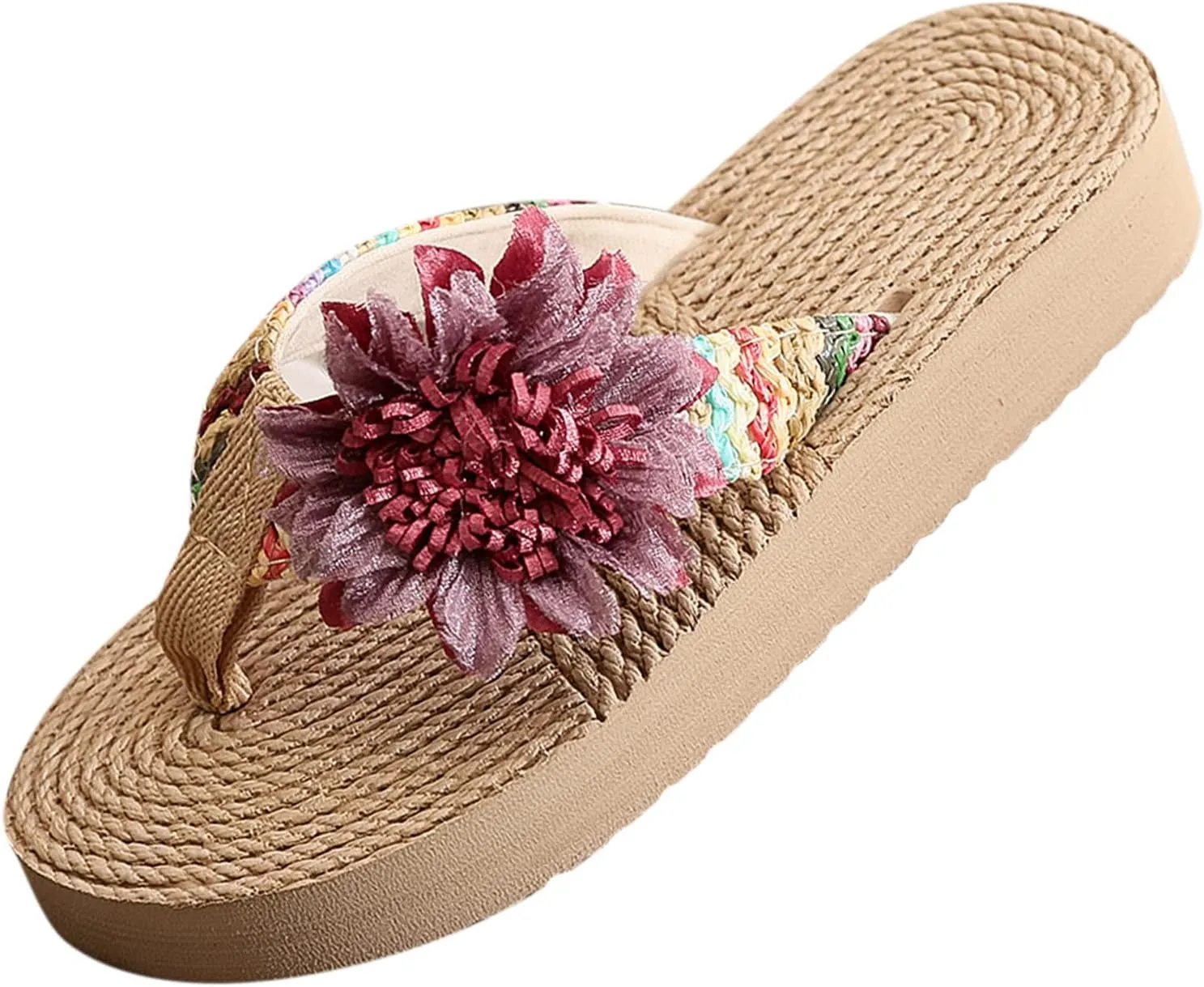 Fashion Summer Children Girls Slippers Thick Soles Colorful Flip Flops Flowers Lightweight And Toddler Hiking