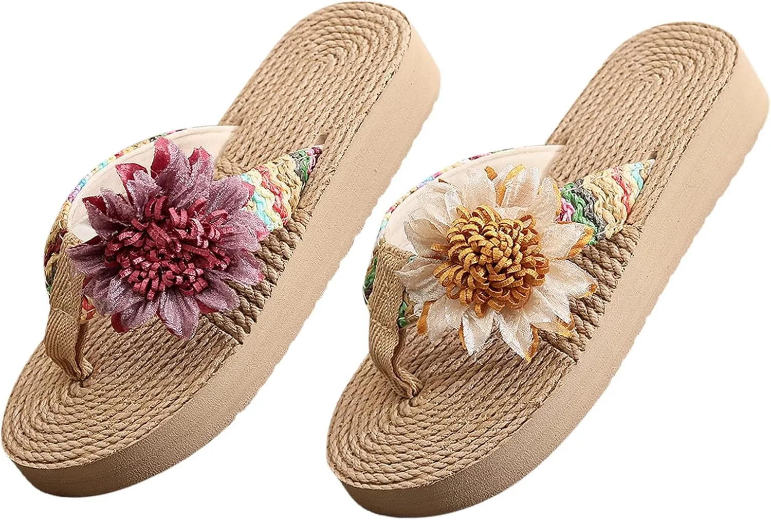Fashion Summer Children Girls Slippers Thick Soles Colorful Flip Flops Flowers Lightweight And Toddler Hiking