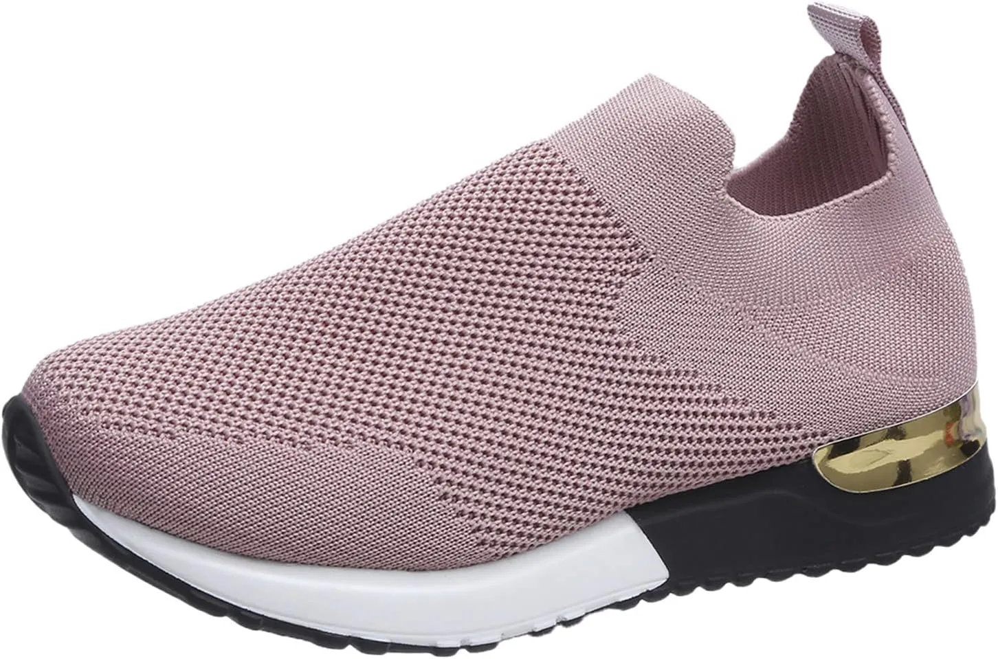 Fashion Summer Women Flat Lightweight Mesh Breathable Elastic Wide Running Shoes